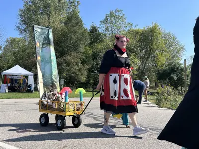 Costume contest at Waggin' in the Woods event