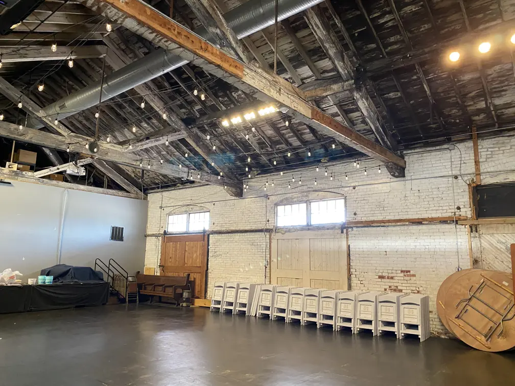 Photo of the event space looking east 