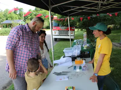 Elkhart Environmental Center and Registration Booth at Pollinator Promenade event