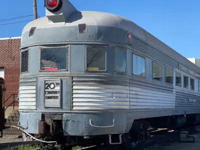 Stainless steel observation car at the National New York Central Railroad Museum