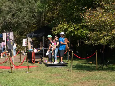 360 photo booth at Waggin' in the Woods event