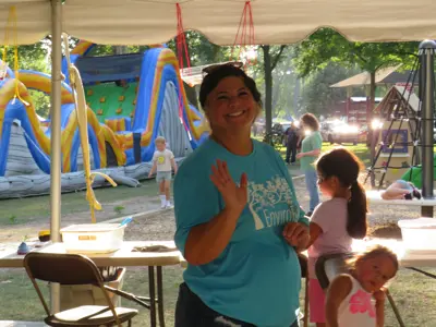 Volunteers helping at Kids Area at EnviroFest event